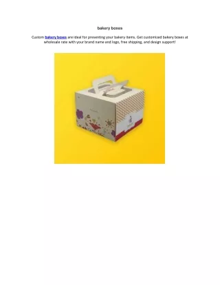 bakery boxes