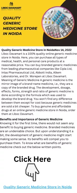 quality generic medicine store in noidanov