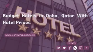 Budget Hotels in Doha, Qatar With Hotel Prices