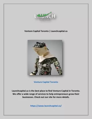 Venture Capital Toronto | Launchcapital.ca