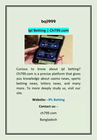Ipl Betting | Ch799.com