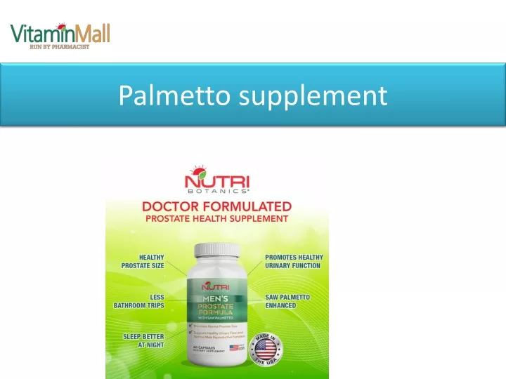 palmetto supplement