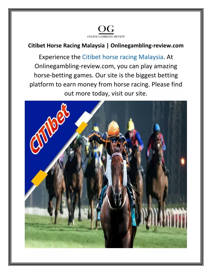 citibet horse racing malaysia onlinegambling