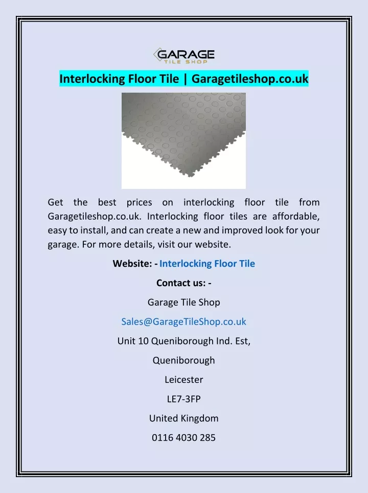 interlocking floor tile garagetileshop co uk