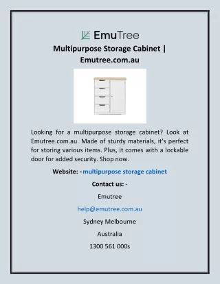 Multipurpose Storage Cabinet | Emutree.com.au
