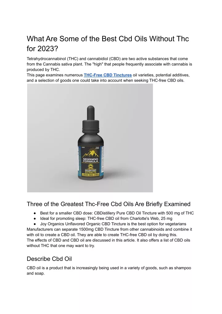 what are some of the best cbd oils without