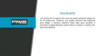 Press de pecho | Fit-maker.com