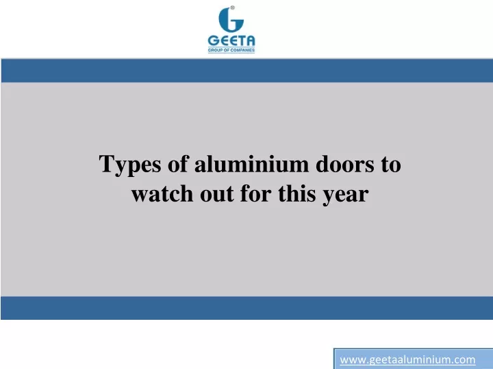 types of aluminium doors to watch out for this