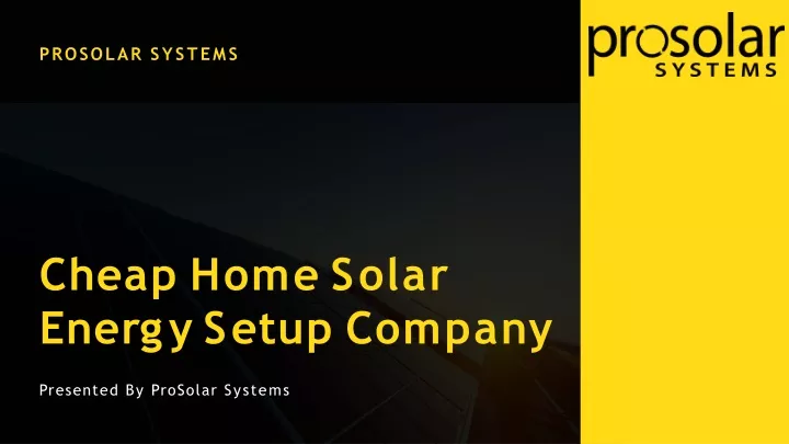 prosolar systems