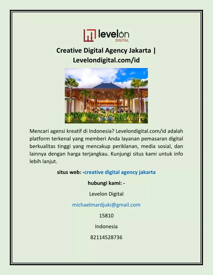 creative digital agency jakarta levelondigital