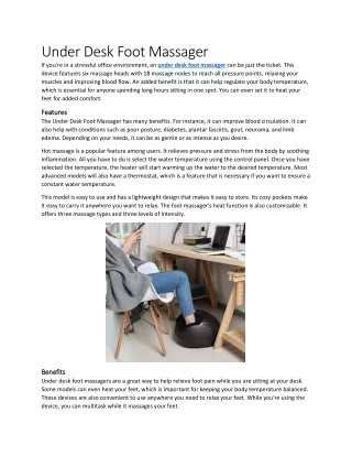 Under Desk Foot Massager