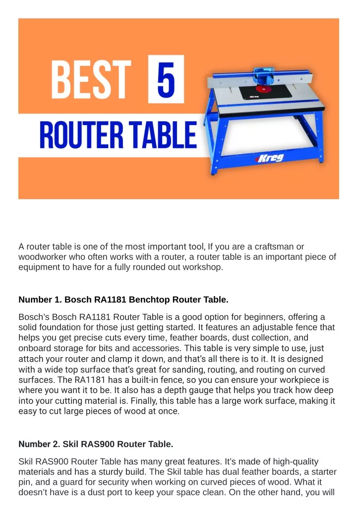 a router table is one of the most important tool