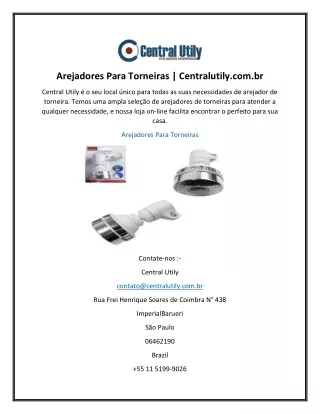 Arejadores Para Torneiras  Centralutily.com.br