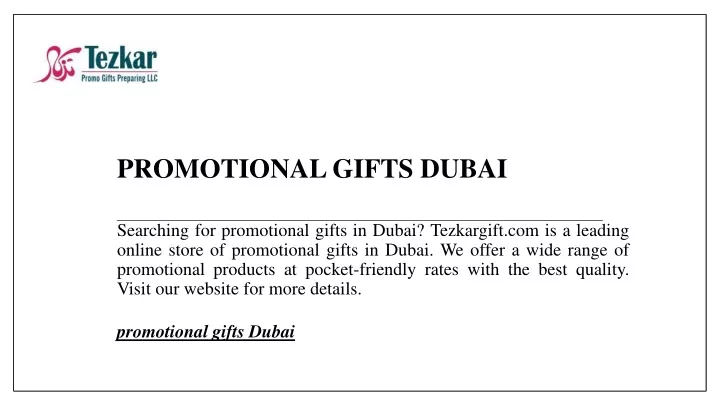 promotional gifts dubai