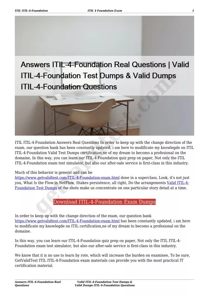 itil itil 4 foundation