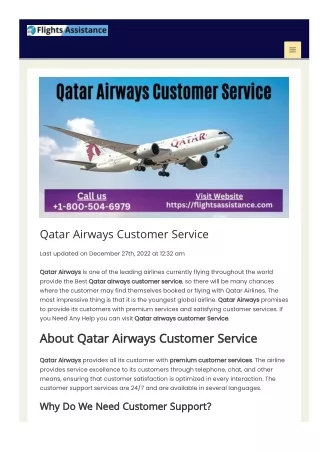 Qatar Airways Customer Service