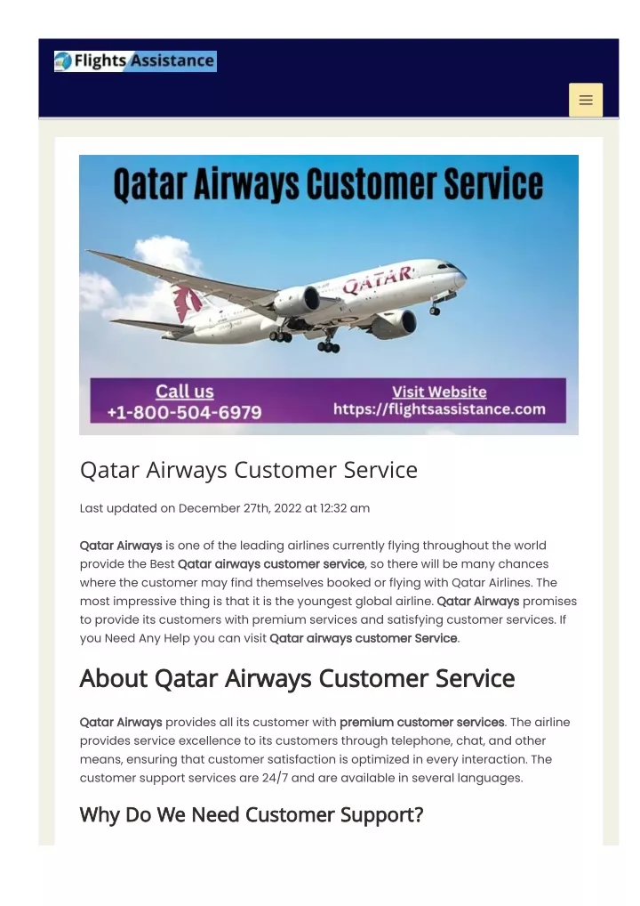 qatar airways customer service