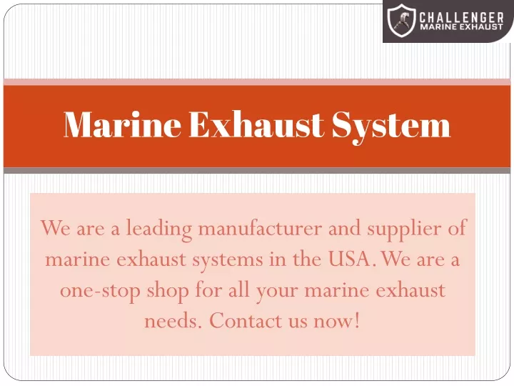 marine exhaust system