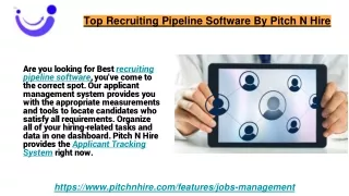 top recruiting pipeline software by pitch n hire