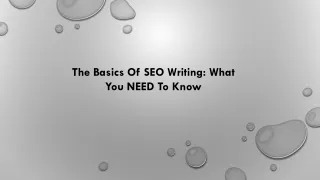 the basics of seo writing what you need to know