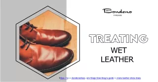 What to do with drying wet leather shoes; know it from Bondeno Shoes