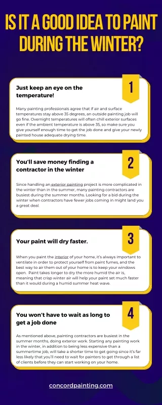 is it a good idea to paint during the winter