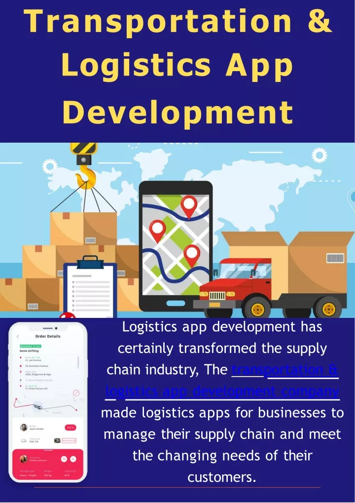 transportation logistics app development