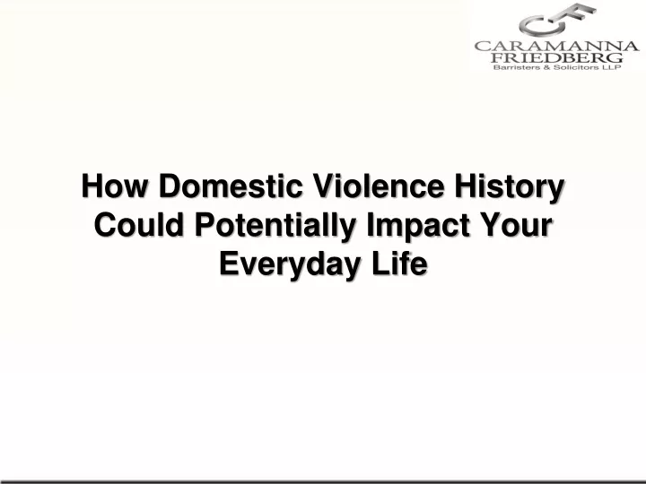 how domestic violence history could potentially