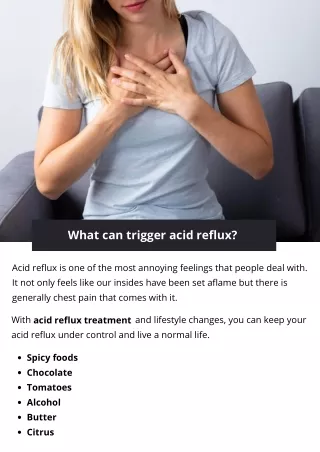 what can trigger acid reflux