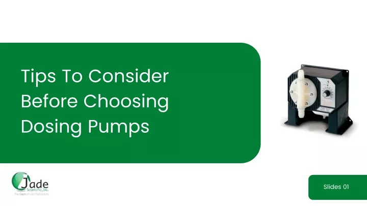 tips to consider before choosing dosing pumps