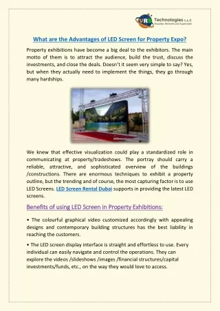 what are the advantages of led screen