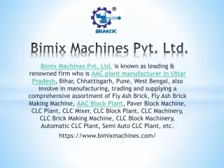 AAC Plant Manufacturer in Uttar Pradesh