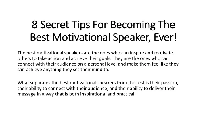 8 8 secret tips for becoming the secret tips