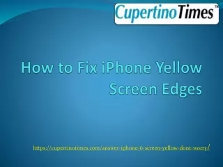 How to Fix iPhone Yellow Screen Edges