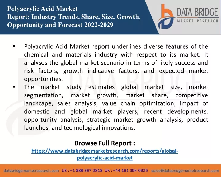 polyacrylic acid market report industry trends