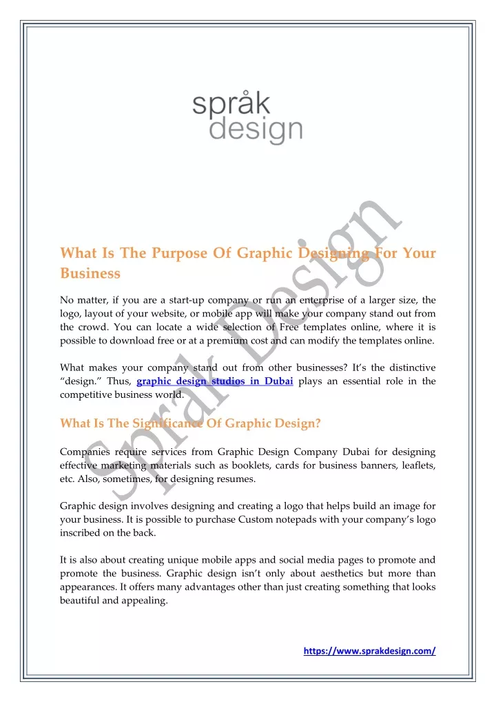 what is the purpose of graphic designing for your