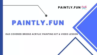 Buy Now Old Covered Bridge Acrylic Painting Kit & Video Lesson Online