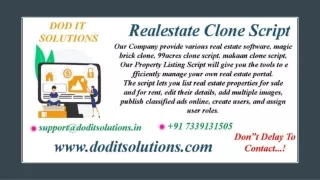 Real Estate Website Script - DOD IT SOLUTIONS