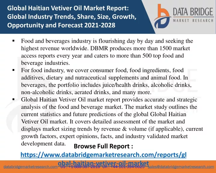global haitian vetiver oil market report global