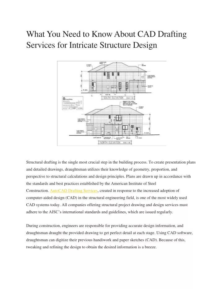 PPT - What You Need to Know About CAD Drafting Services for Intricate ...