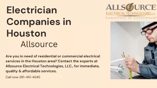 Electrician Companies in Houston - Allsource Electrical