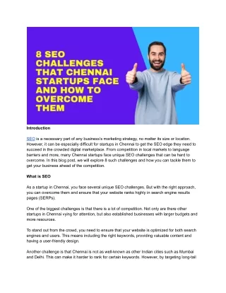 8 SEO Challenges That Chennai Startups Face and How to Overcome Them