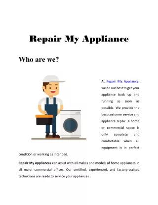 repair my appliance