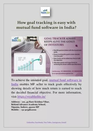 how goal tracking is easy with mutual fund