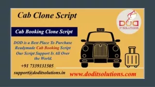 Cab Booking PHP Script - DOD IT SOLUTIONS