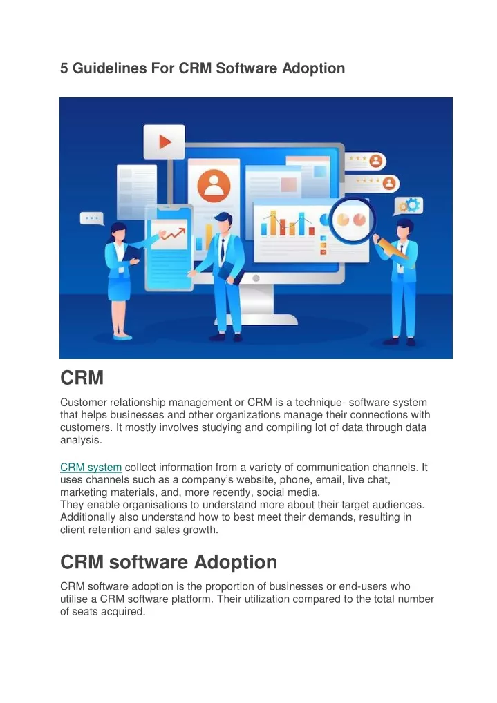 PPT - 5 Guidelines For CRM Software Adoption PowerPoint Presentation ...