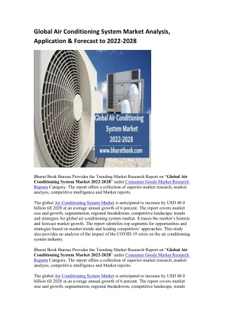 global air conditioning system market analysis