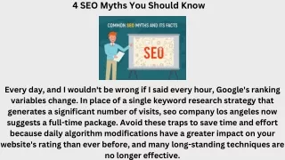 4 SEO Myths You Should Know