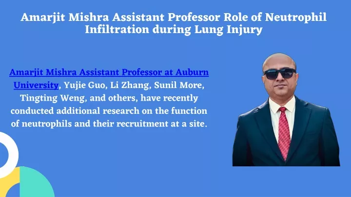 amarjit mishra assistant professor role