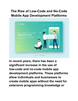 the rise of low code and no code mobile